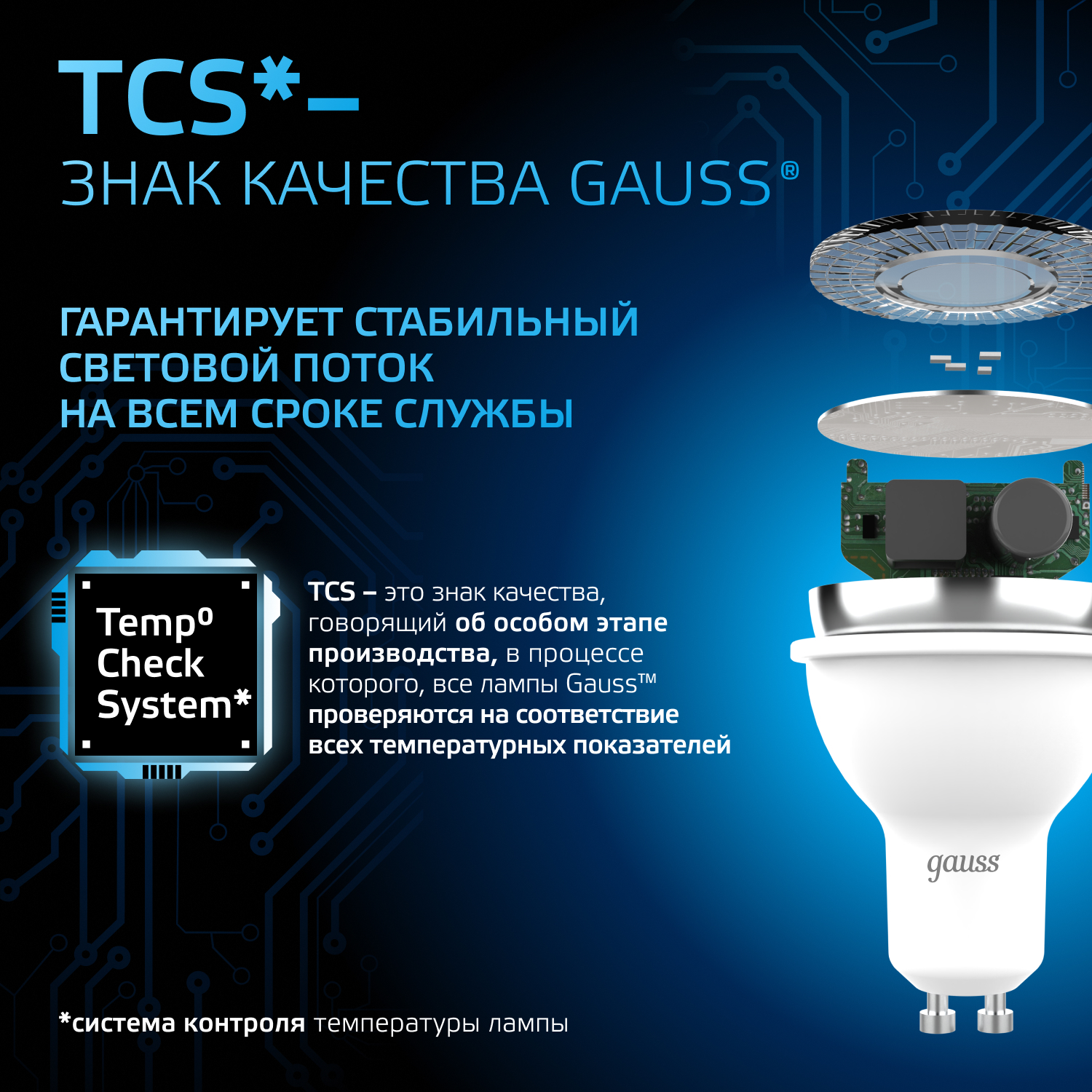 Светодиодная лампа Gauss MR16 5Вт 220В 6500K GU10