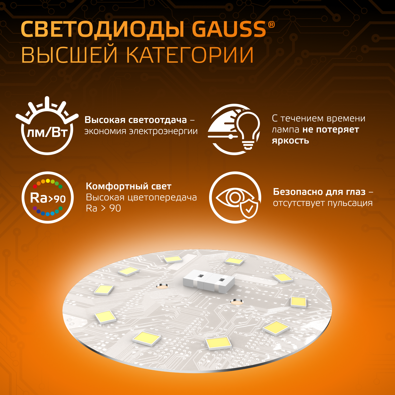 Светодиодная лампа Gauss A70 22Вт 150-265В 3000K E27