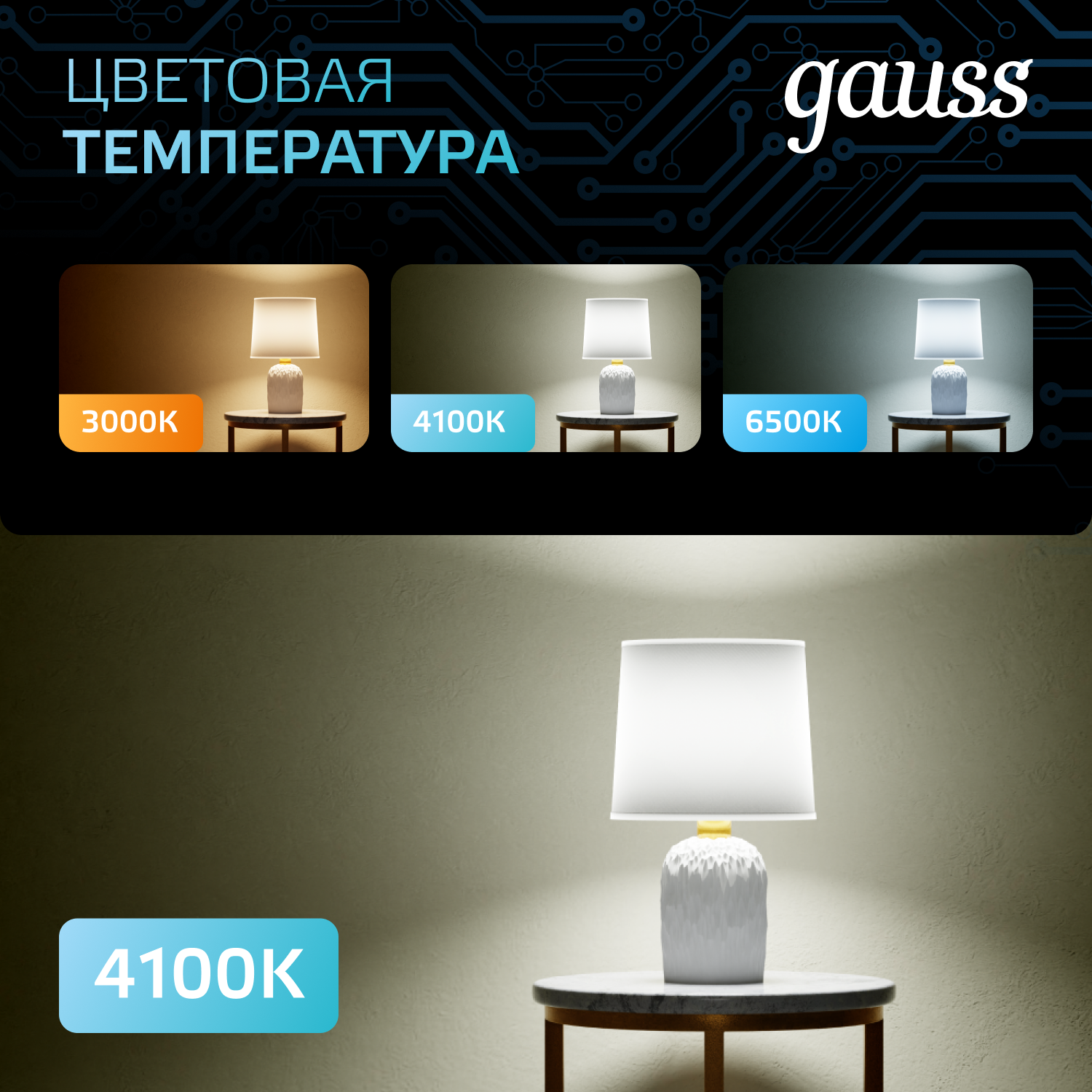 Светодиодная лампа Gauss А60 10Вт 150-265Вт 4100K E27
