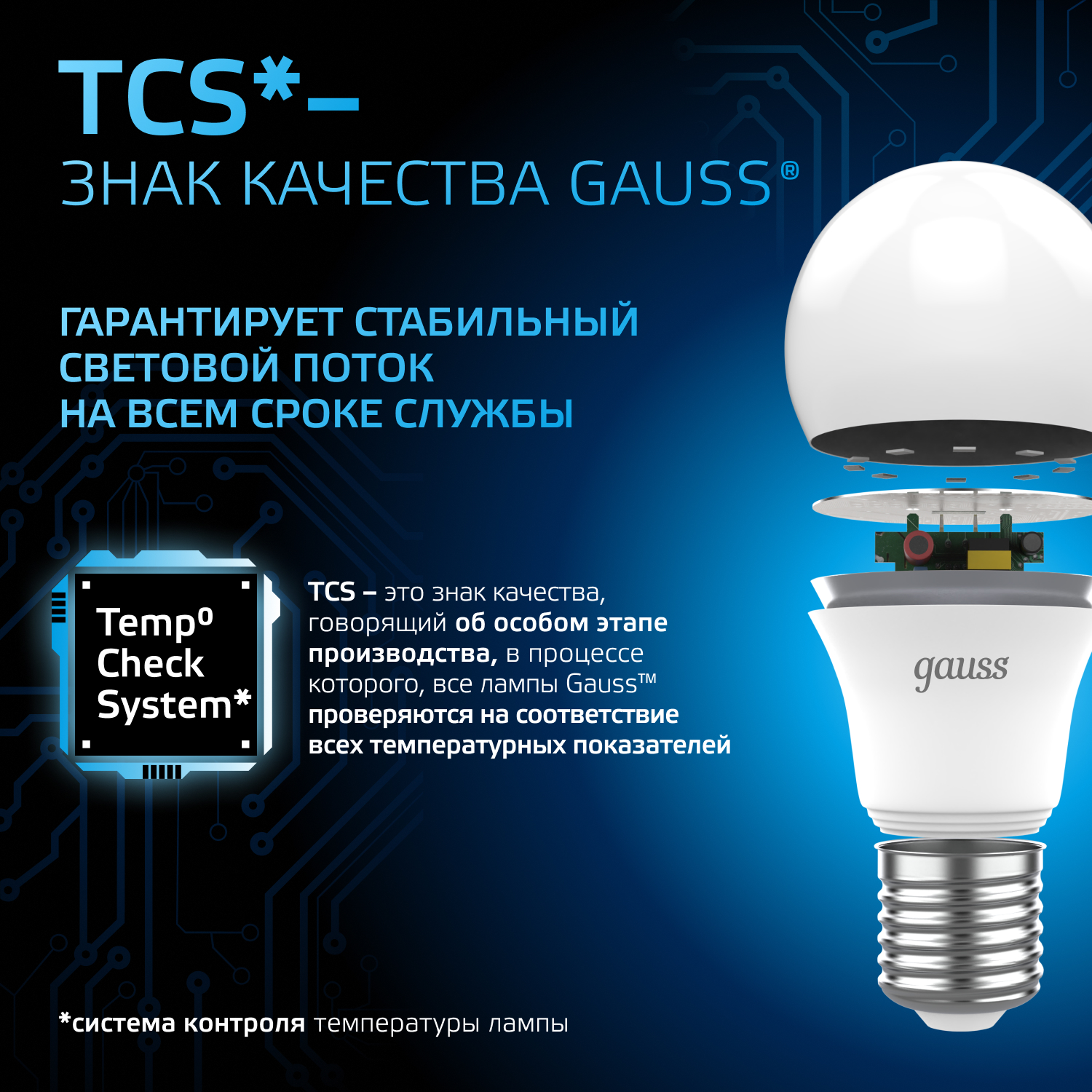 Светодиодная лампа Gauss A60 12W 1200lm 6500K E27 LED