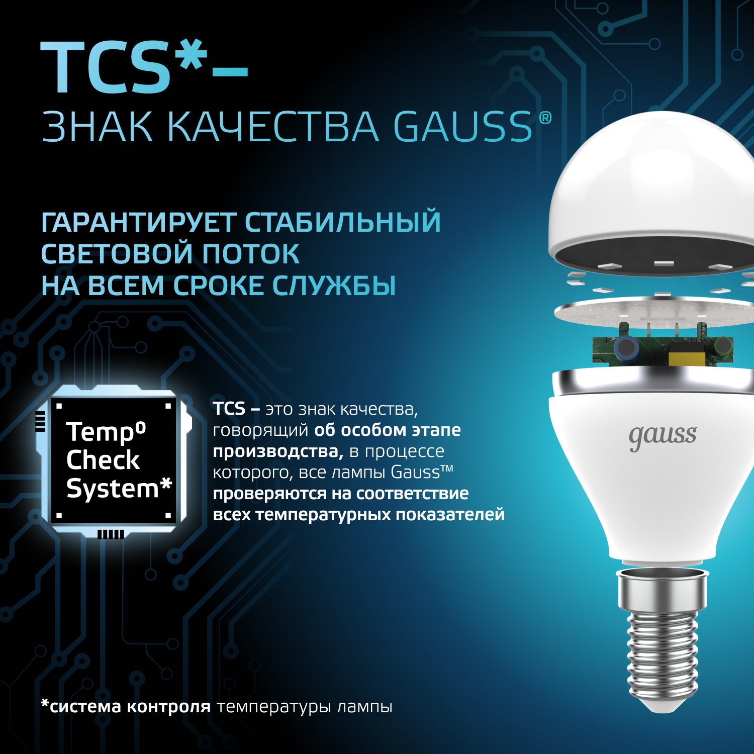 Светодиодная лампа "шарик" Gauss Globe G45  6.5Вт 150-265В 4100K E14