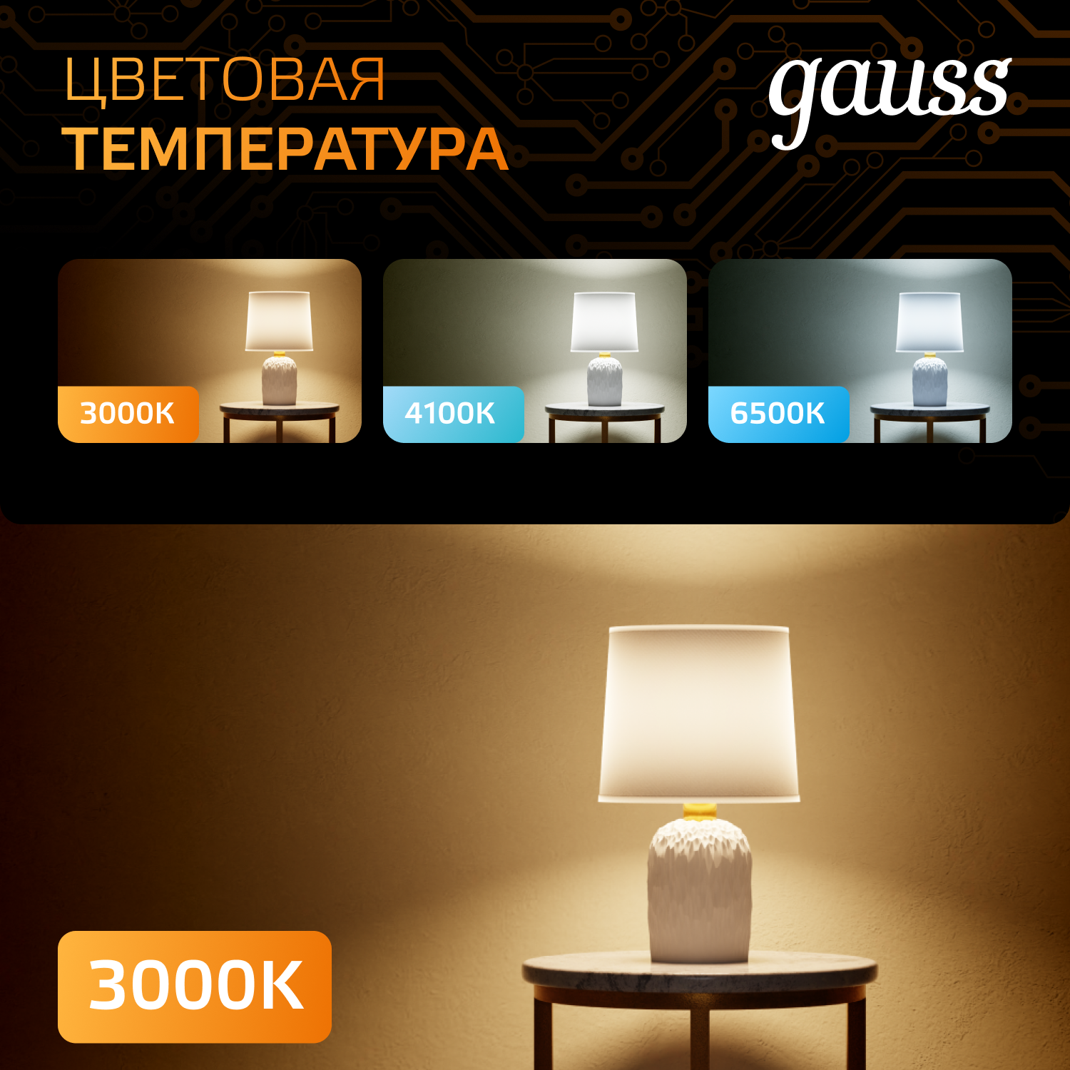 Светодиодная лампа "шарик" Gauss G95 16Вт 150-265В 3000K E27