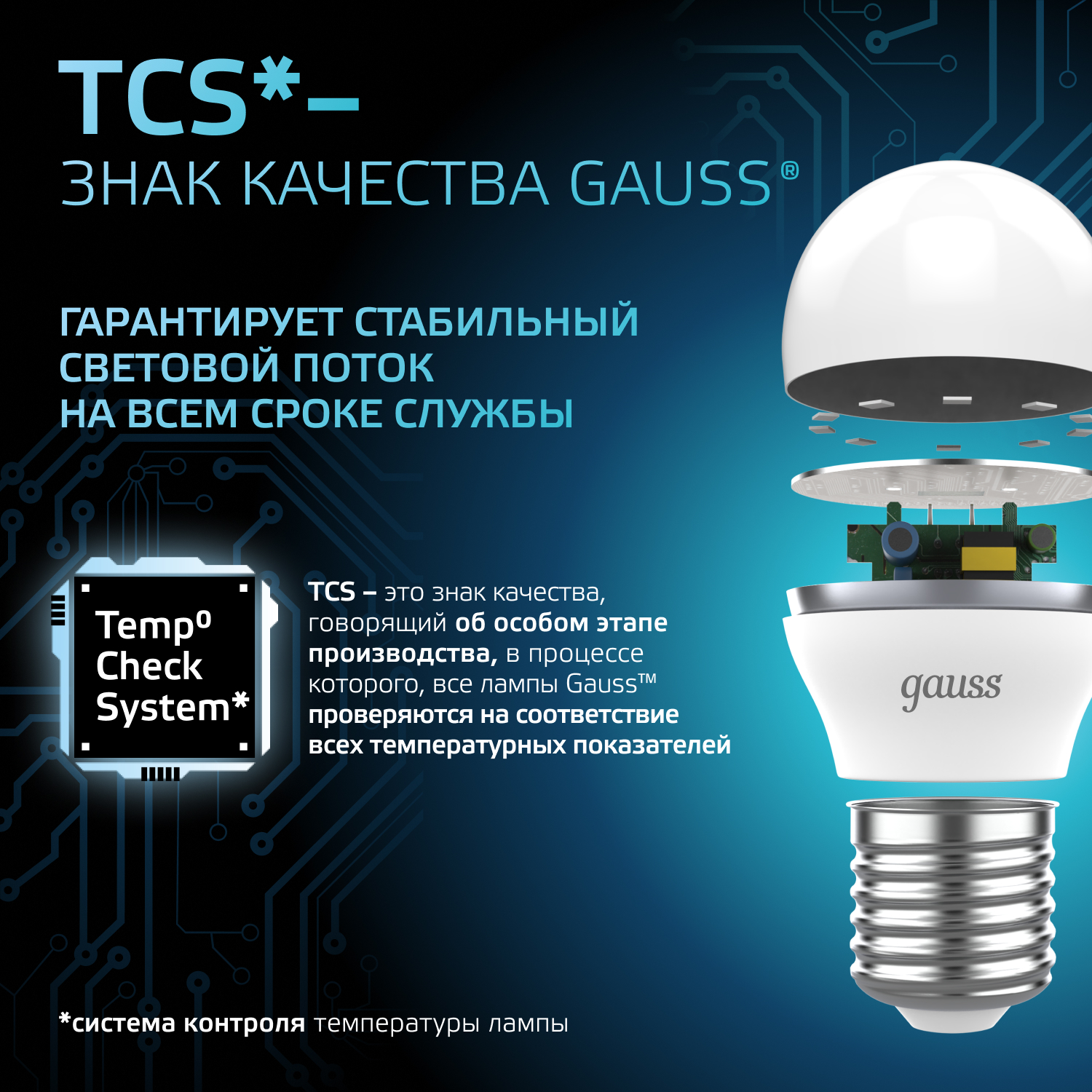 Светодиодная лампа "шарик" Gauss Globe G95  6.5Вт 150-265В 4100K E27