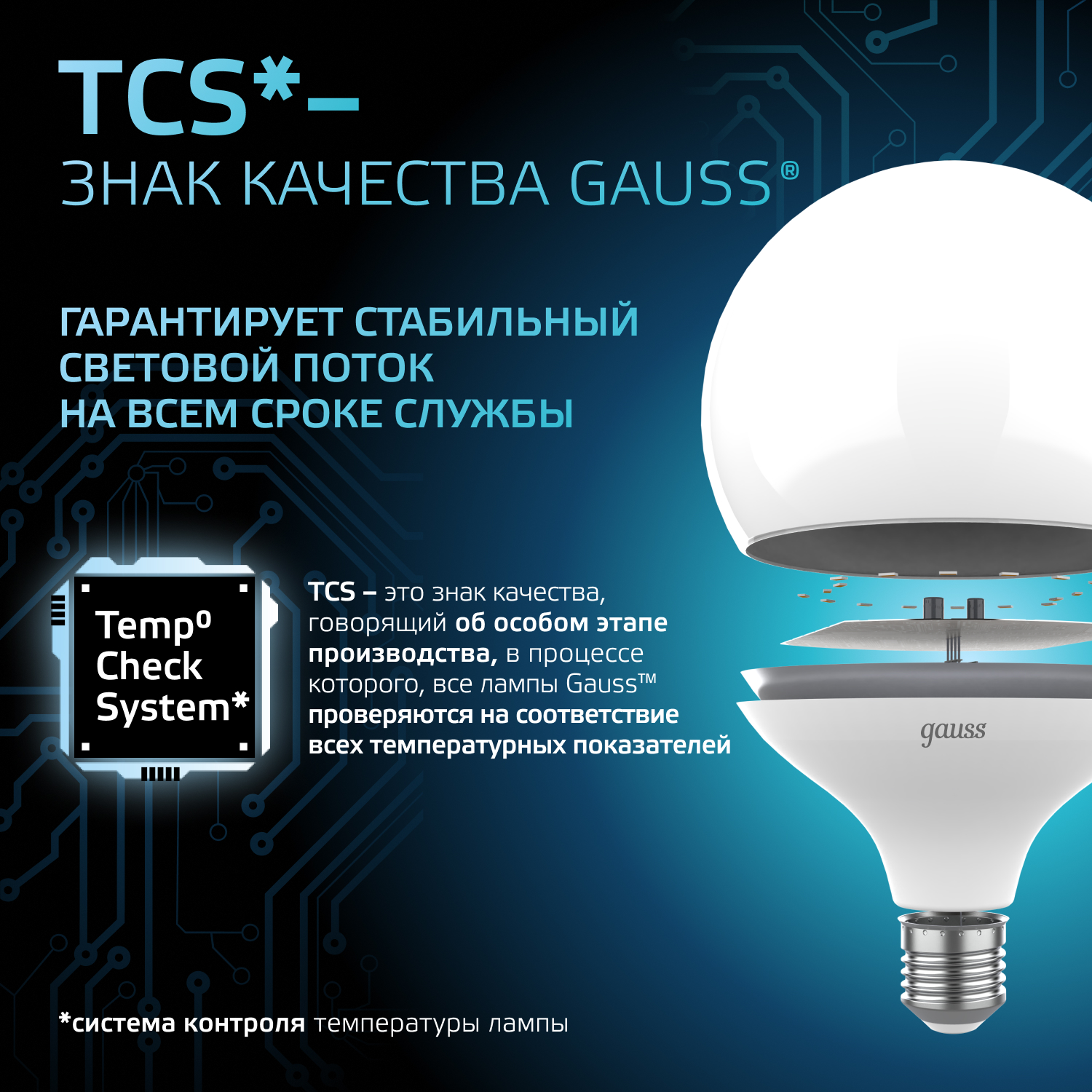 Светодиодная лампа Gauss 22Вт 150-265В 4100K E27