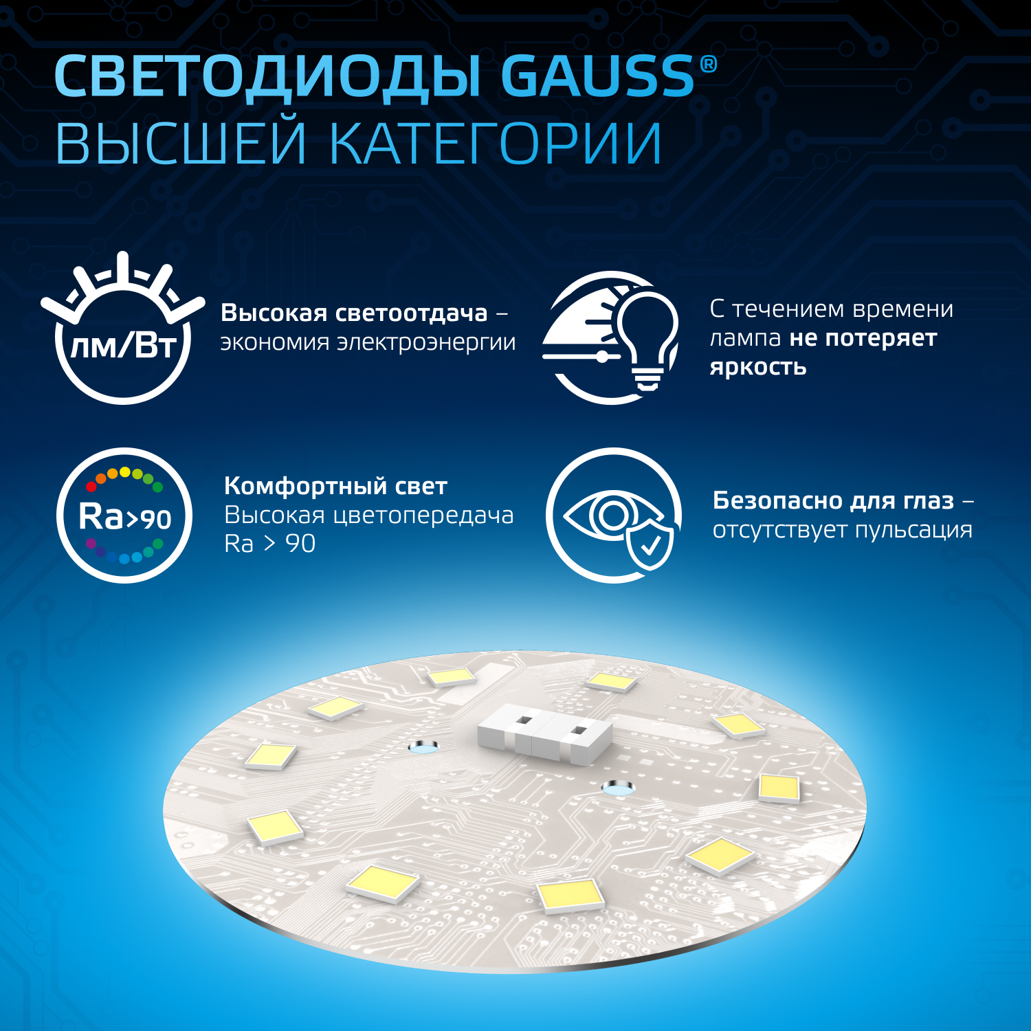 Светодиодная лампа Gauss G95 16Вт 150-265В 6500K E27