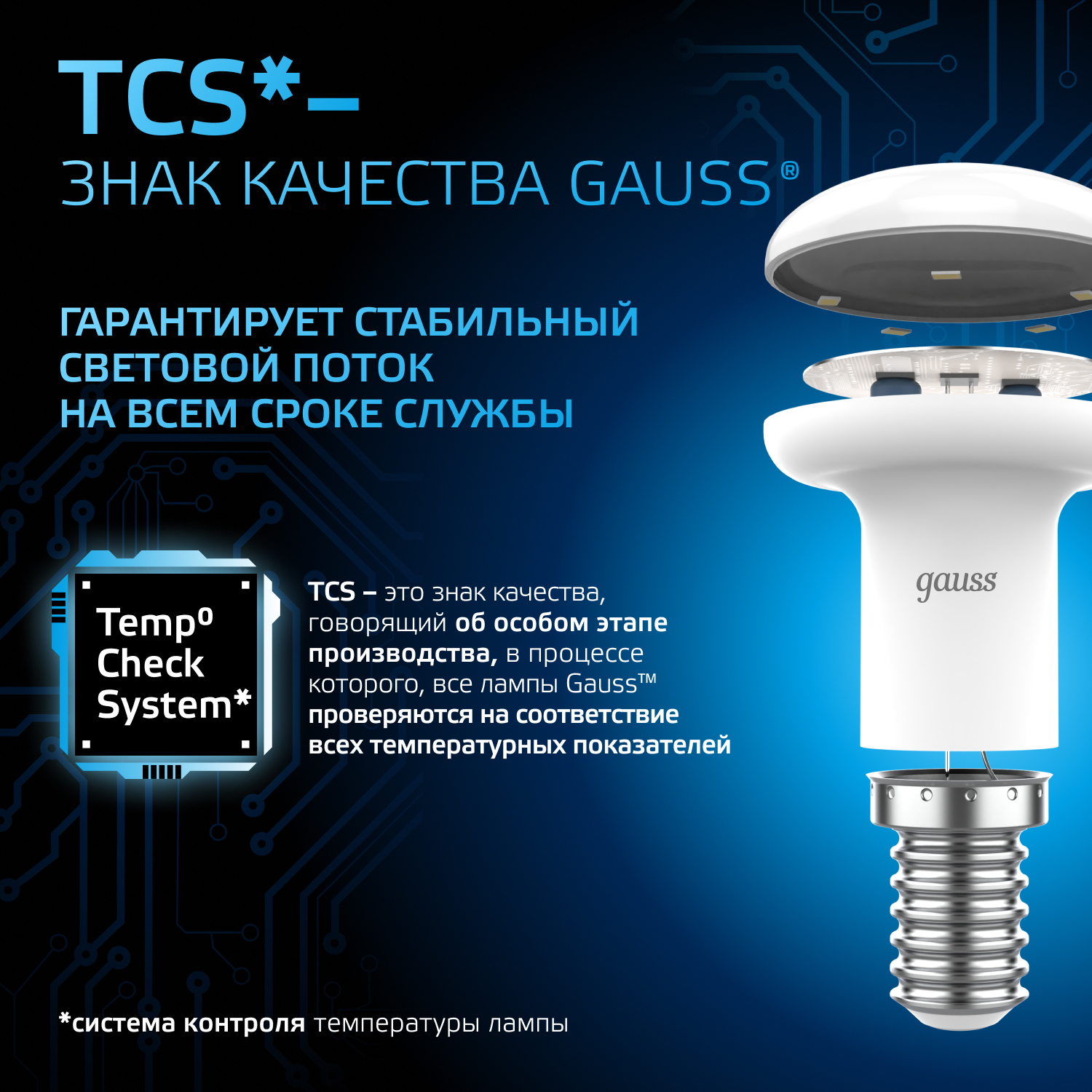 Светодиодная лампа Gauss R39 4Вт 150-265В 6500K Е14