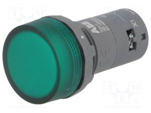 Лампа ABB CL2-502G зелёная со встроенным светодиодом 24В AC/DC /1SFA619403R5022/