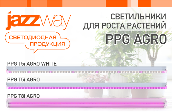 Заботьтесь о своих растениях вместе с JAZZWAY и светильниками PPG Agro!